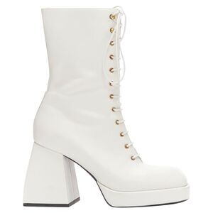 Nodaleto Bulla Candy leather chunky heels lace up boots